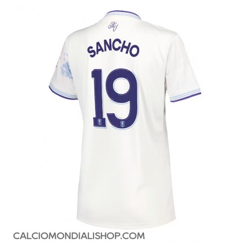 Maglie da calcio Aston Villa Jadon Sancho #19 Terza Maglia Femminile 2025-26 Manica Corta